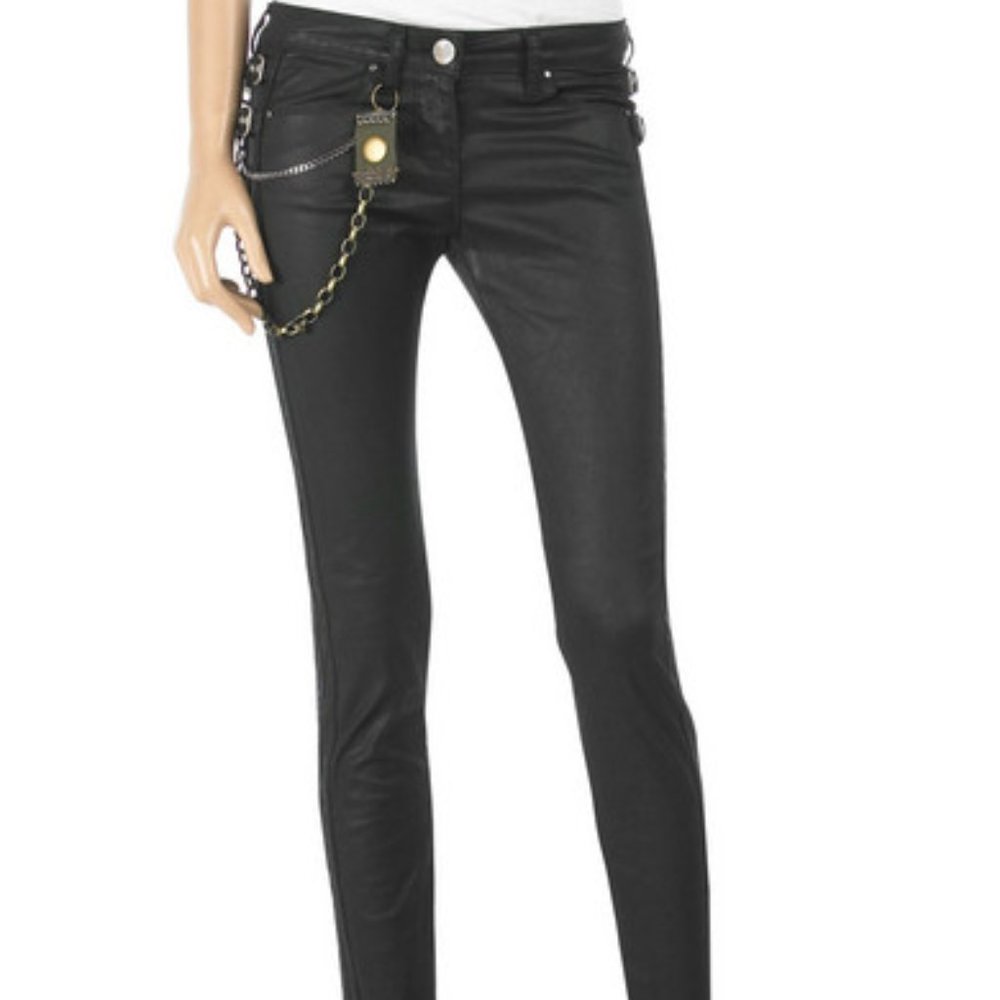 Sass & Bide Waysider Skinny Buckle coated jeans
